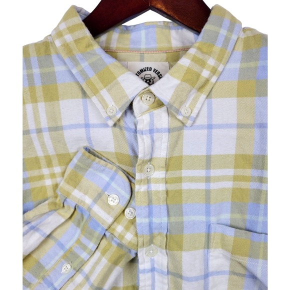 Customized Version Dubinik XL Mens Flannel Shirt Plaid Button Down Casual - Picture 1 of 8